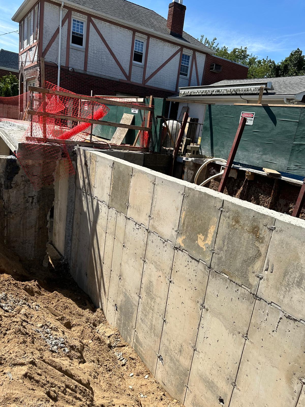 Commercial masonry block wall scaffolding NYC